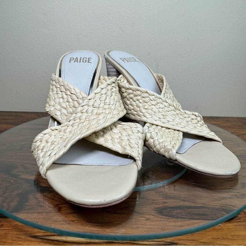 NEW Paige Nova Raffia Mules - Picture 7 of 16